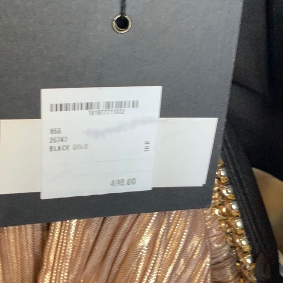 Mac Duggal 26742 NWT METALLIC ONE SHOULDER RUFFLE TIERED GOWN - Picture 9 of 10